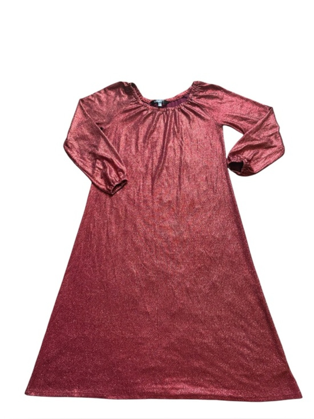 LuLaRoe Elegant EVE Shift Dress Red/Gold size small.